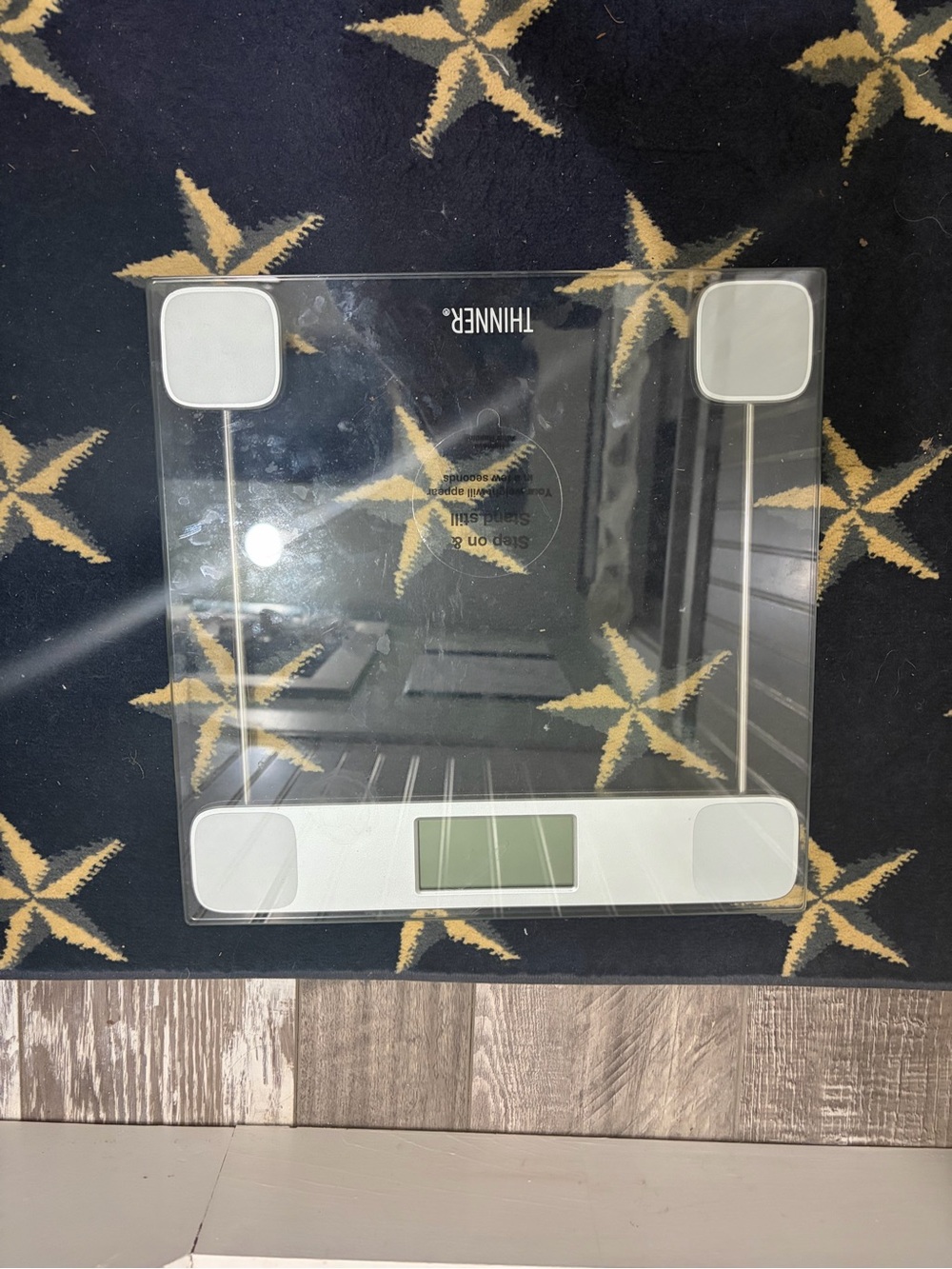 Thin Clear Glass Digital Bathroom Scale